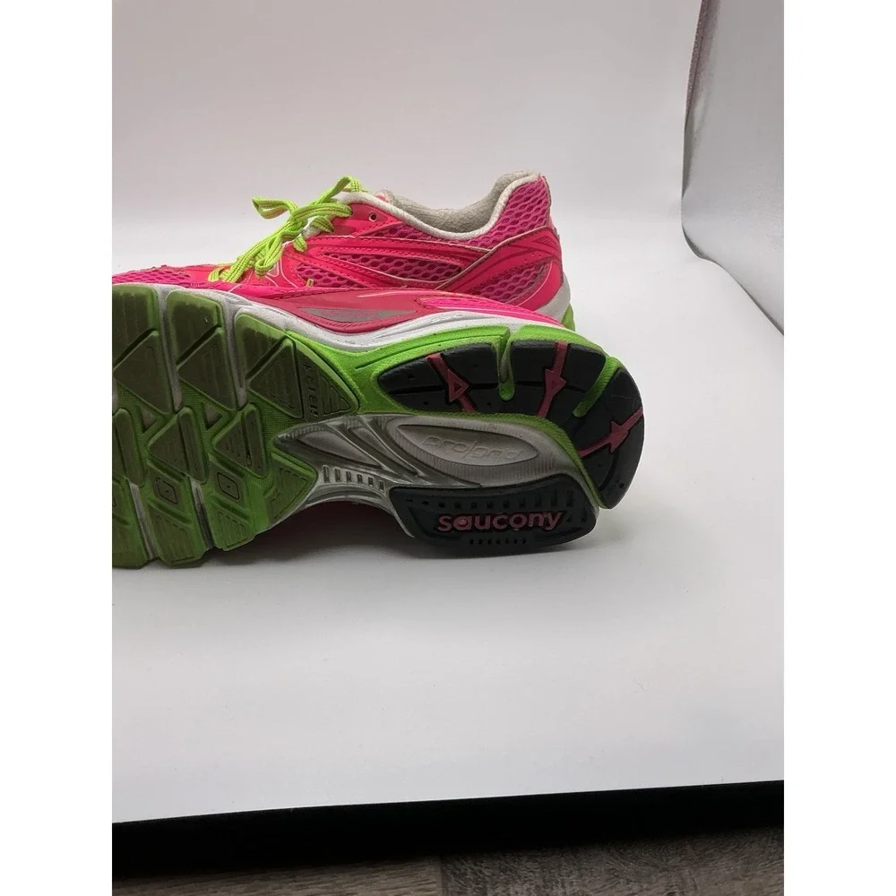 Saucony Guide Womens 9.5 Pink Green Running Shoes Athletic Sneakers